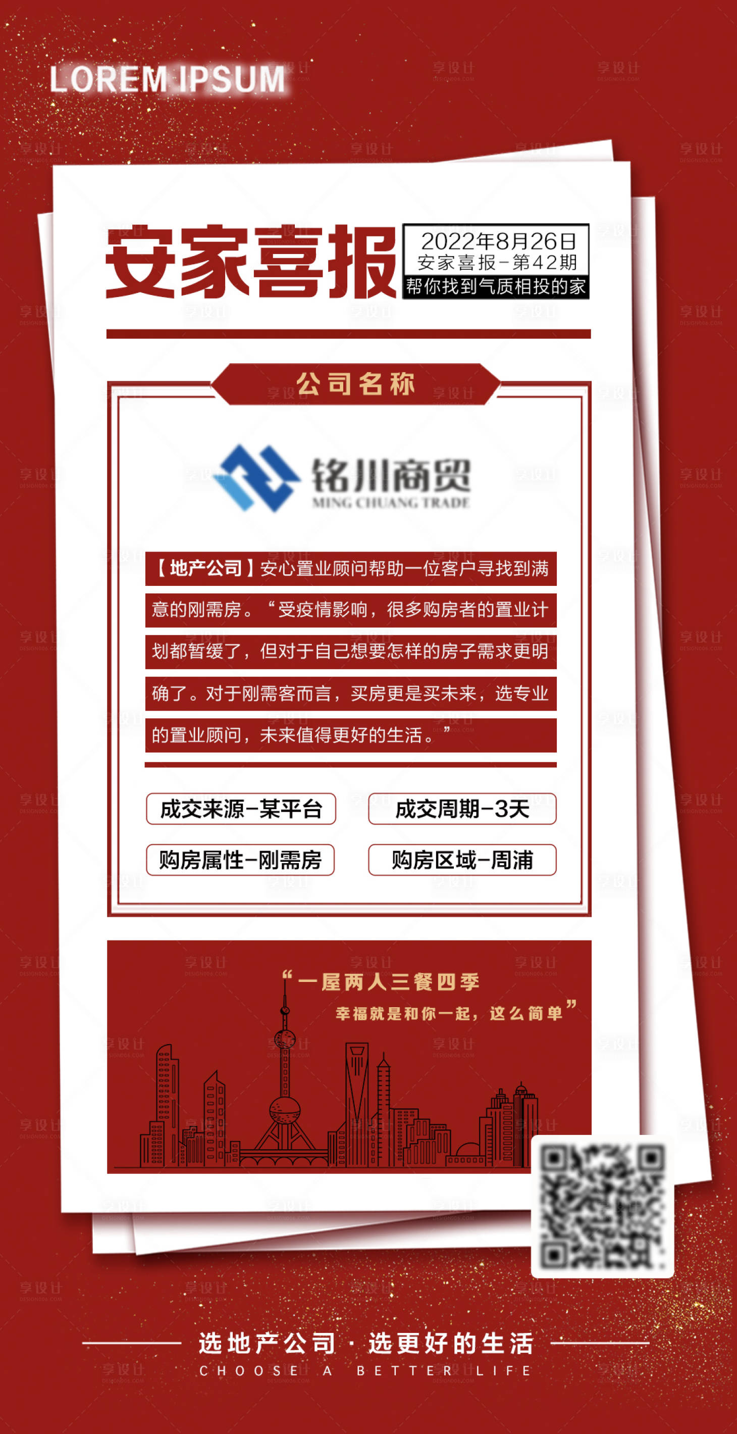 源文件下载【享设计】搜索编号：75220011653204777【地产成交喜报】