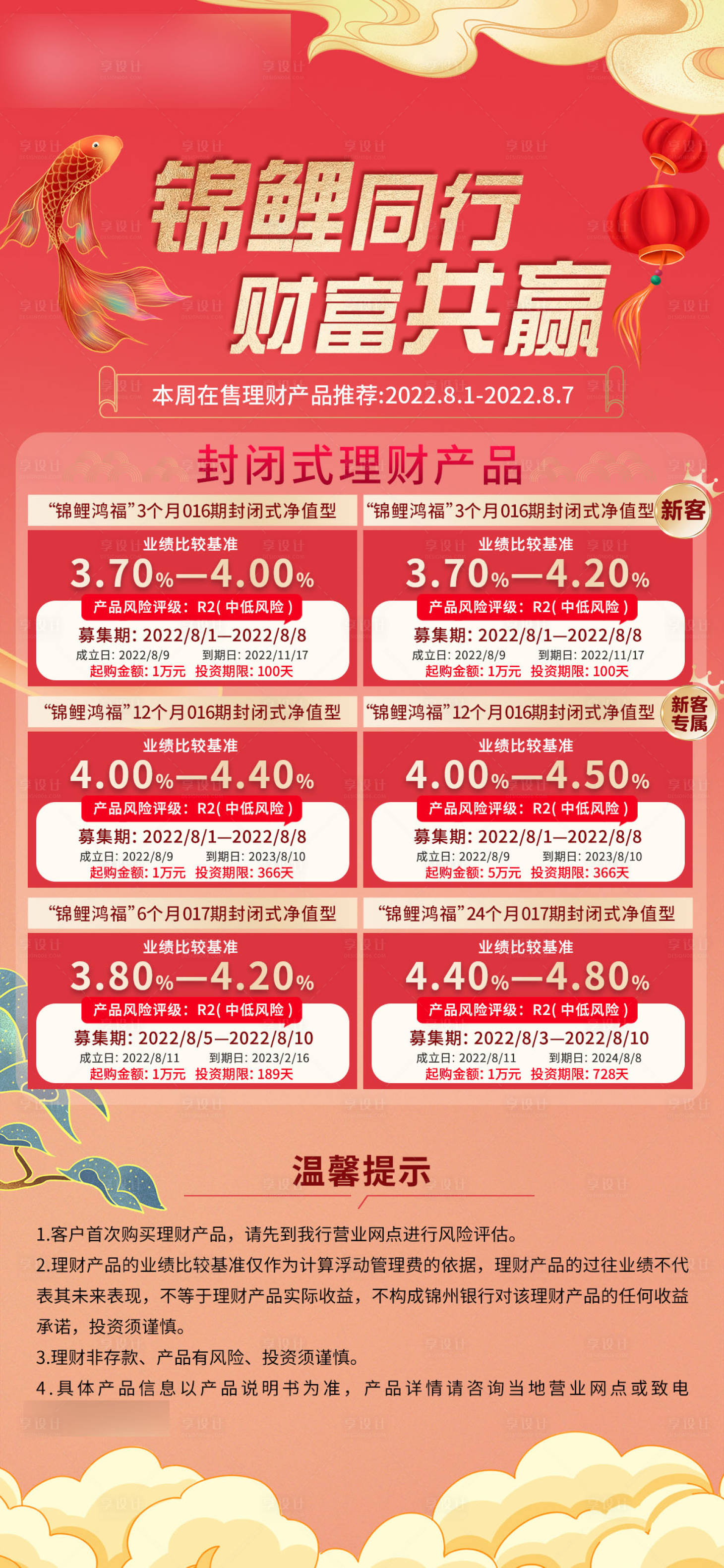 源文件下载【享设计】搜索编号：11730011408346822【银行锦鲤海报】
