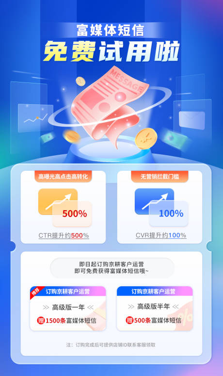 源文件下载【享设计】搜索编号：36100011664711854【短信运营海报】