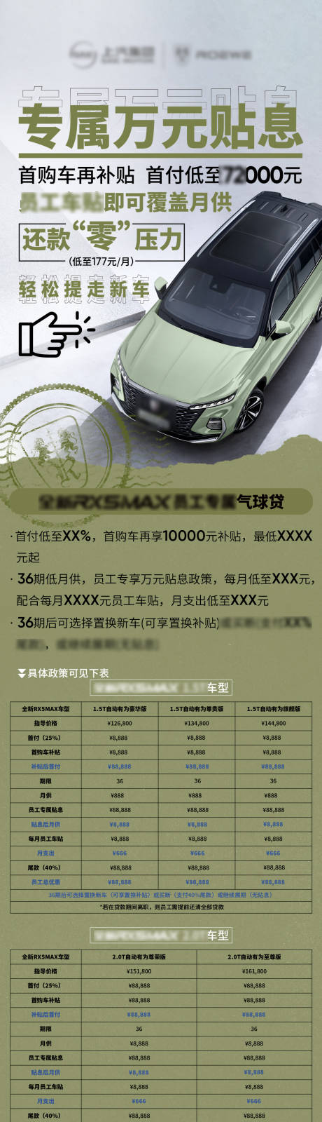 源文件下載【享設計】搜索編號：96320011573625453【員工購車政策微信海報】