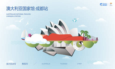 携程澳大利亚旅行活动创意画面