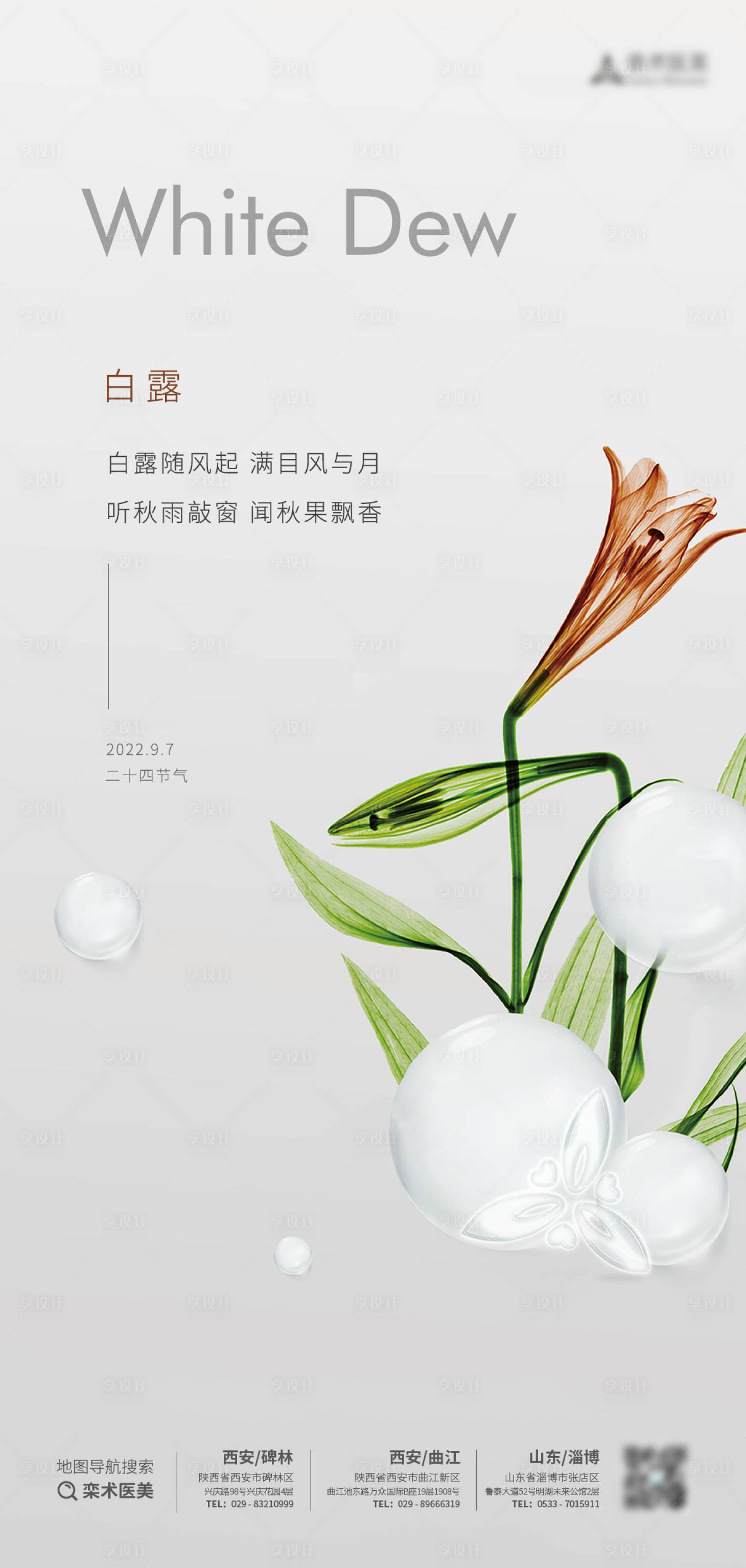 源文件下載【享設計】搜索編號：80930011875141763【白露海報】