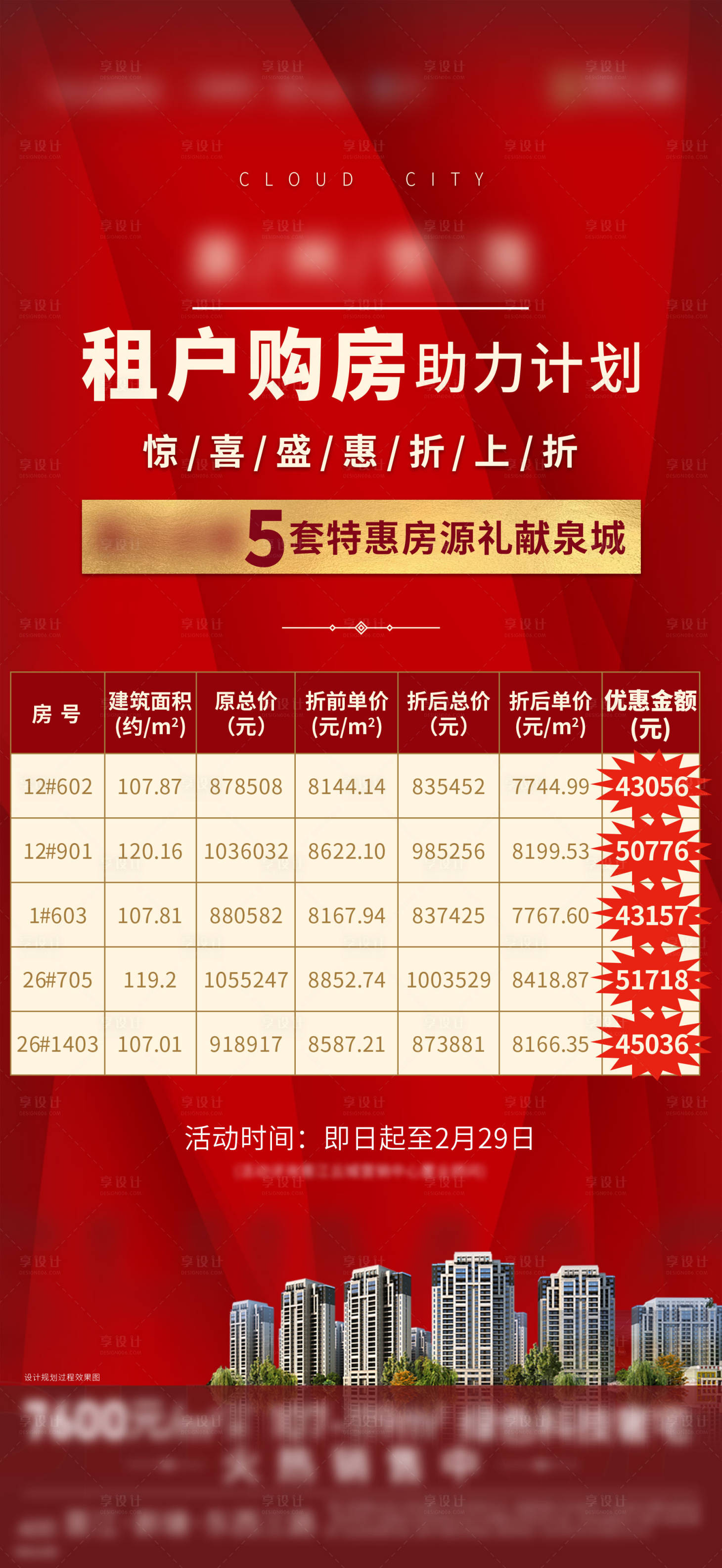 源文件下載【享設計】搜索編號：82480011788461984【地產優惠房源海報】