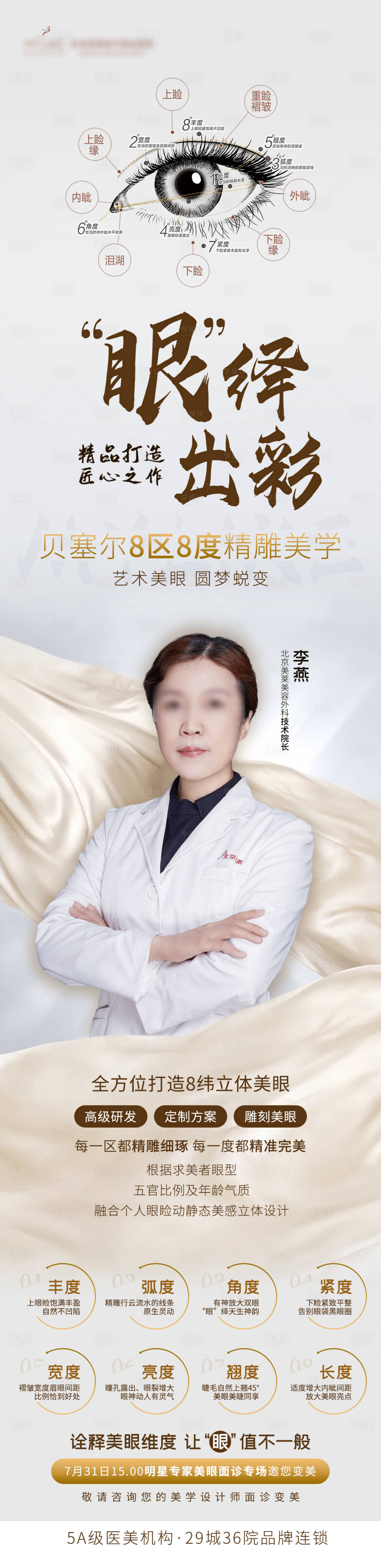 源文件下载【享设计】搜索编号：10180011931054135【医生整形美容长图海报】