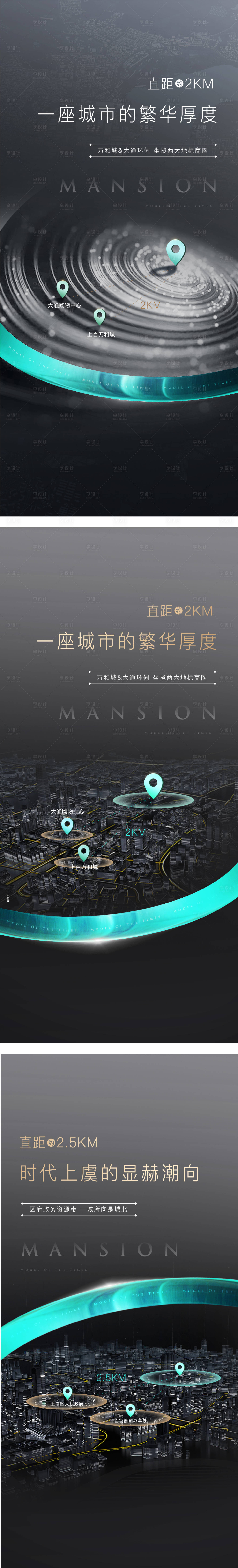 源文件下载【享设计】搜索编号：61980011519554367【房地产地段价值点海报】