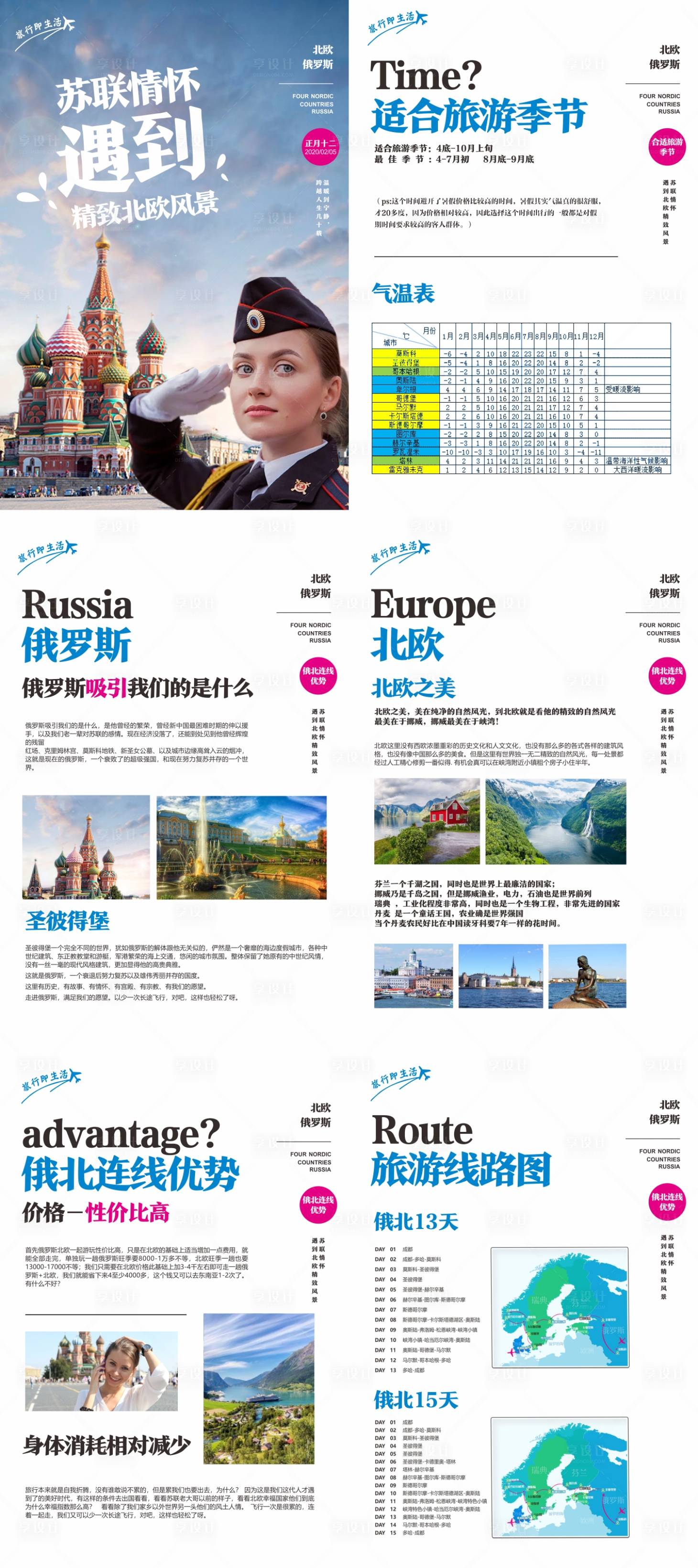 编号：20220820175126399【享设计】源文件下载-苏联北欧旅游宣传海报
