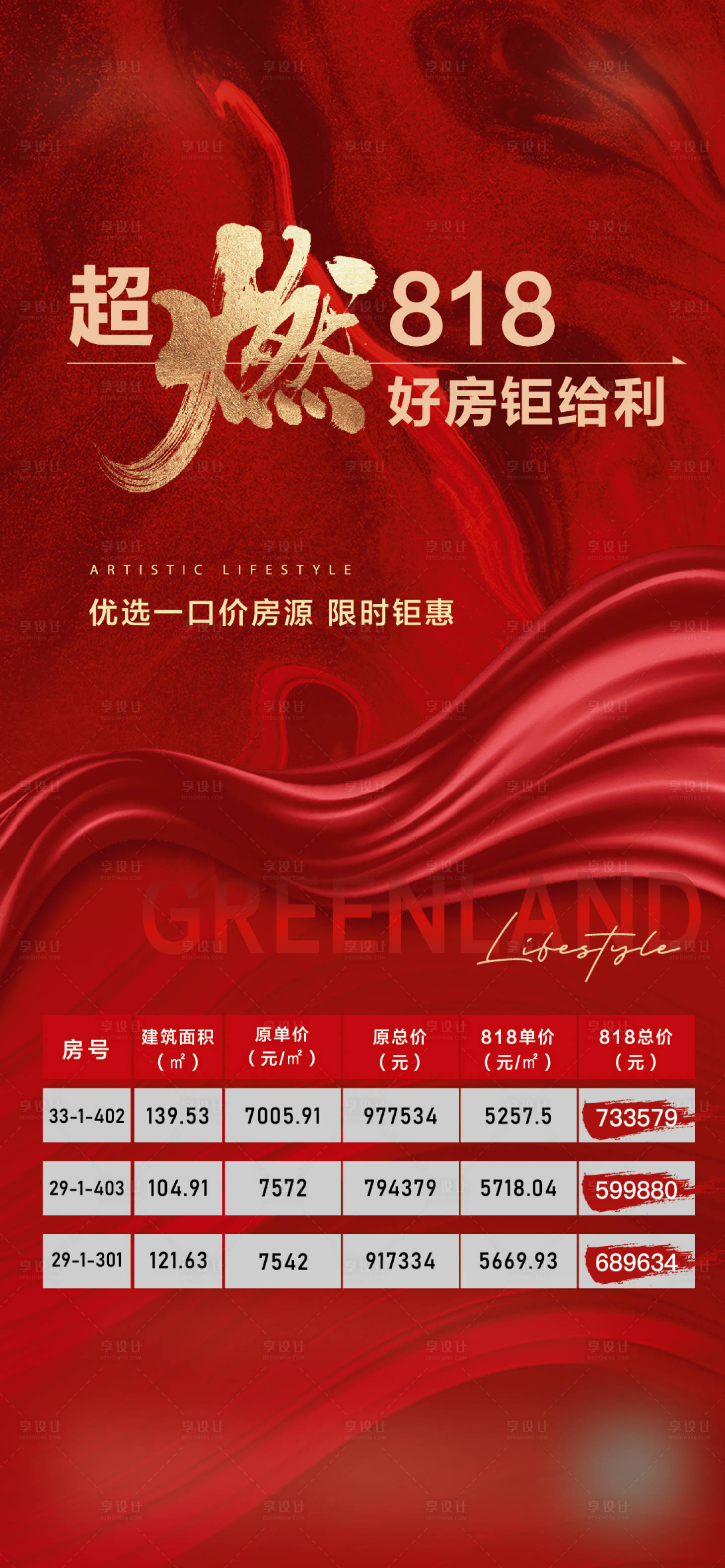 源文件下載【享設計】搜索編號：81820011689159186【紅色特價房海報】