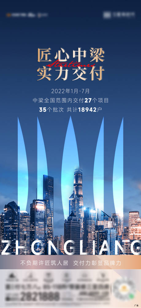 源文件下载【享设计】搜索编号：50080011492026082【房地产蓝金城市微单品牌海报】