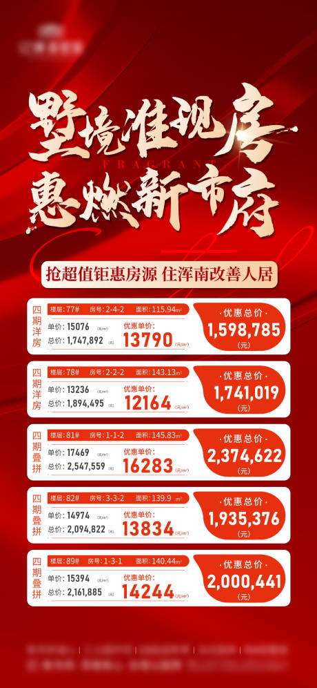 源文件下载【特价房热销喜庆红金海报】编号：50860011870369044