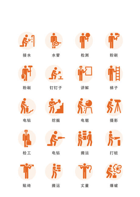 源文件下载【卡通施工类扁平风UI图标icon】编号：35580011684466901