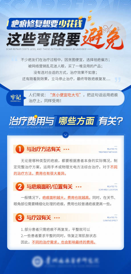 源文件下载【疤痕医疗科普蓝色海报 】编号：20220816171358434