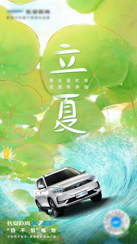 立夏汽车节气移动端海报-源文件【享设计】
