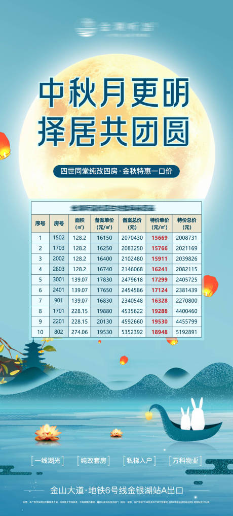 源文件下载【地产中秋特价房海报】编号：76270011741244673