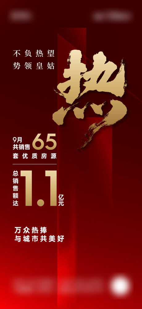 源文件下载【地产热销红金海报】编号：69460011842679339
