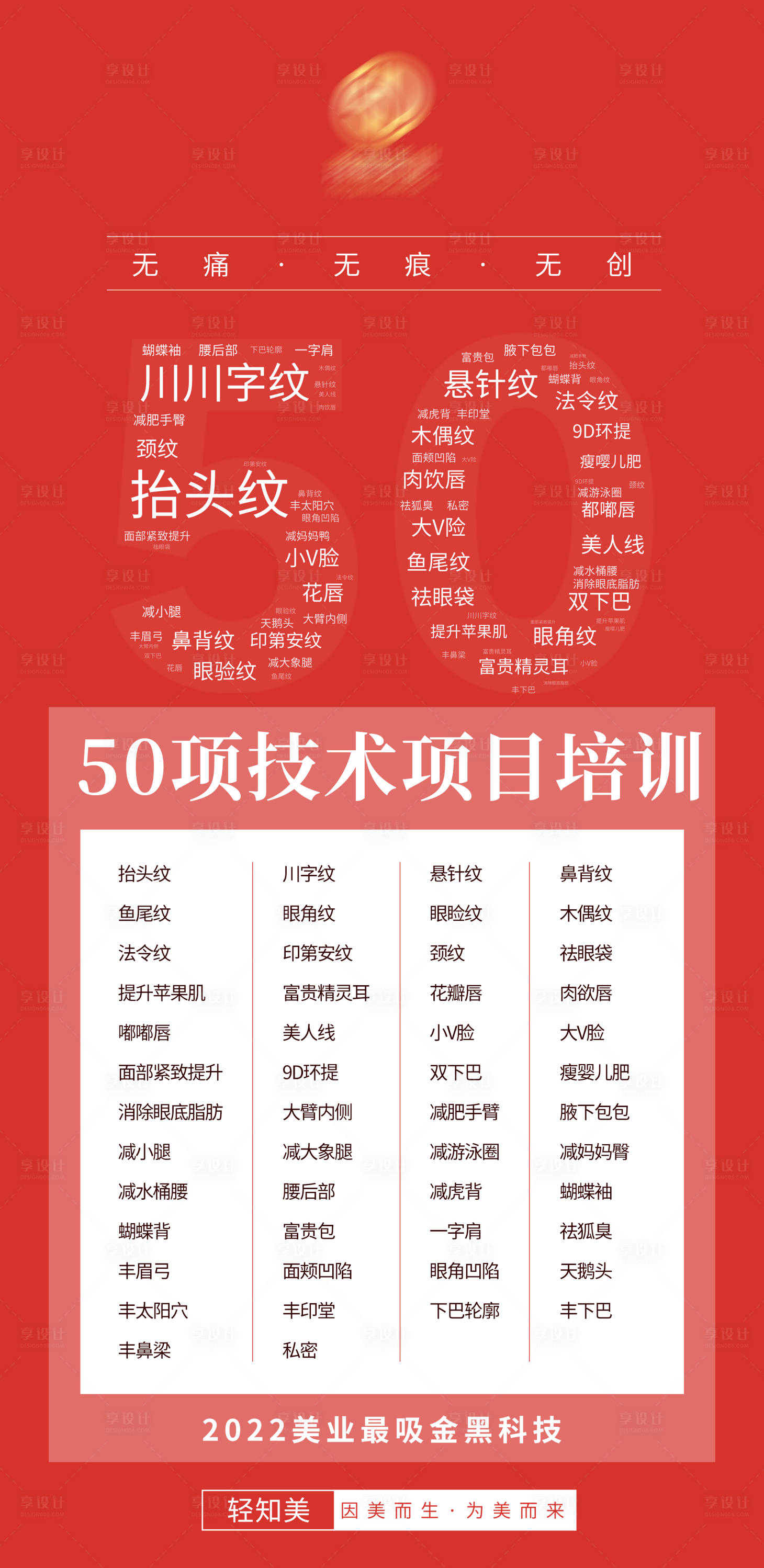 源文件下载【享设计】搜索编号：46160011497734406【50项轻医美技术海报】