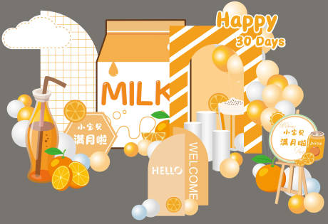 源文件下载【满月party布置】编号：78770011724352741