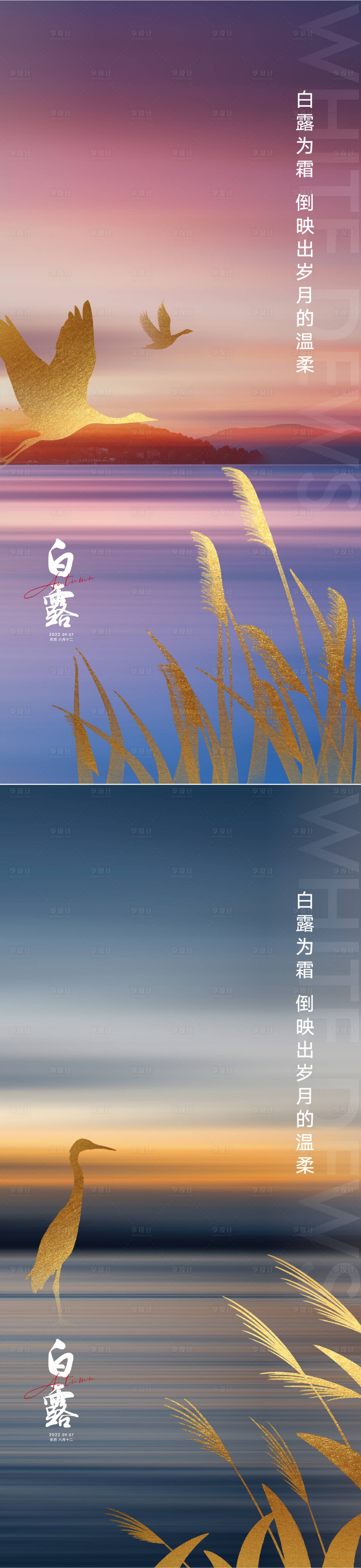 源文件下载【白露海报】编号：34240011495232340