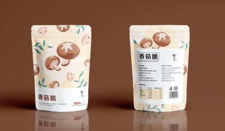 源文件下載【享設計】搜索編號：95750011483357415【香菇脆果蔬干零食食品包裝設計】