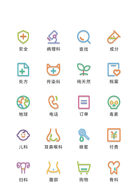医疗类UI图标ICON图标-源文件【享设计】