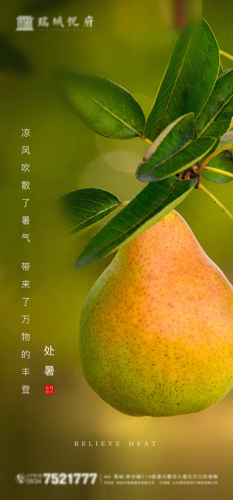 源文件下载【处暑节气海报】编号：52680011749317201