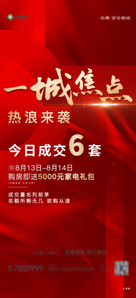 源文件下载【地产红色热销促销海报】编号：92900011810737330