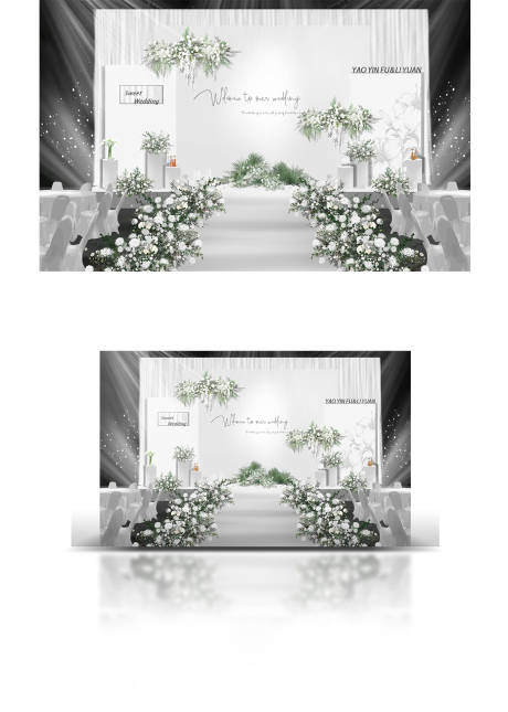 编号：20210704174048008【享设计】源文件下载-韩式简约大气婚礼舞台设计