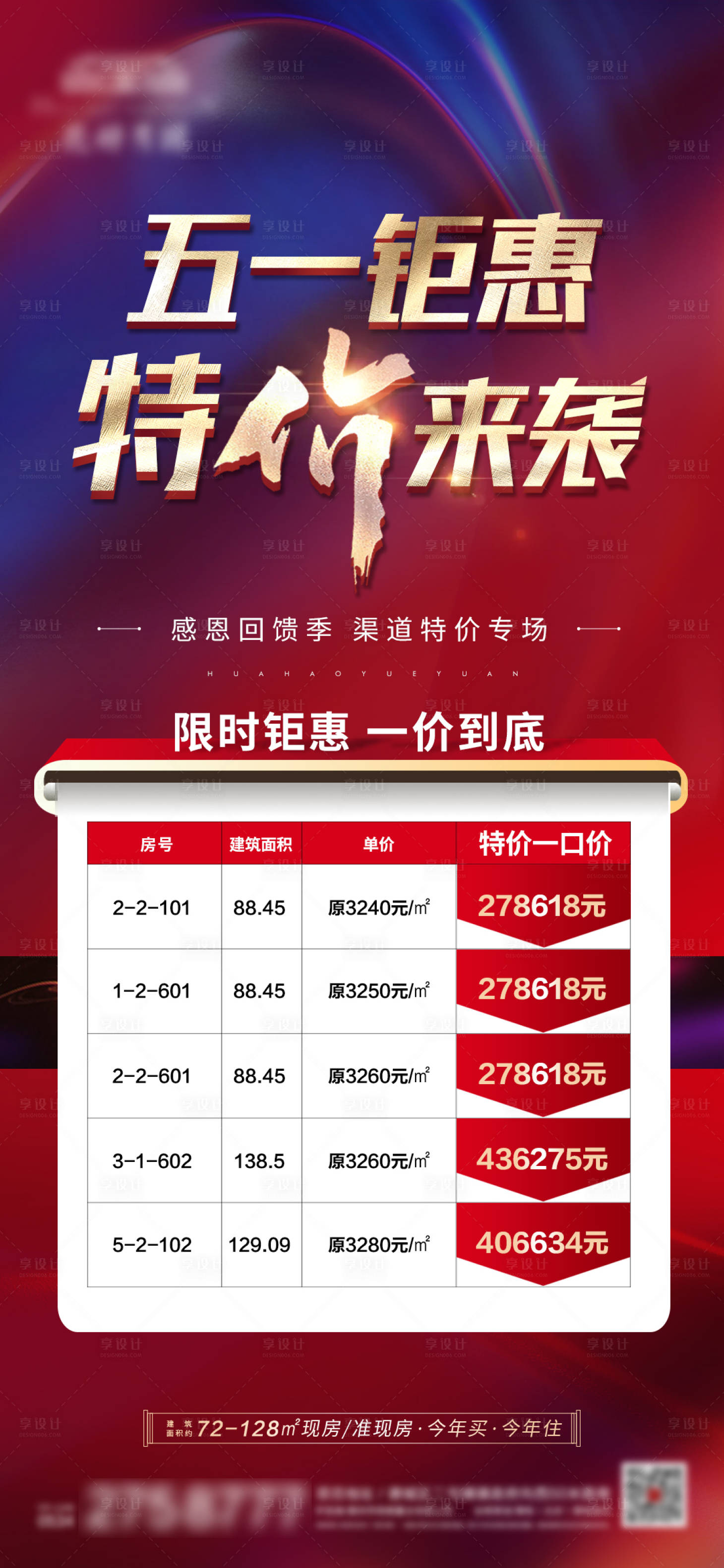 源文件下载【地产五一特价房海报】编号：68700011708941282