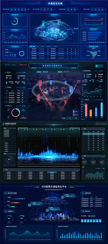 编号：20220819083433976【享设计】源文件下载-智能楼宇运维监控软件UI界面智慧交通