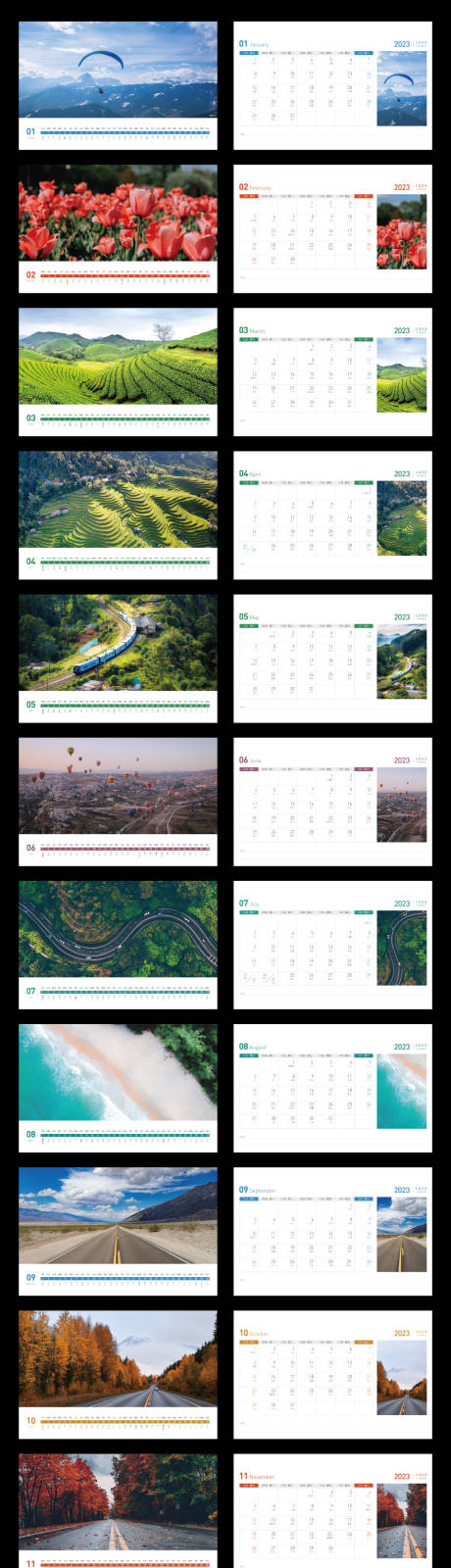 编号：20220808170616002【享设计】源文件下载-风景2023日历台历