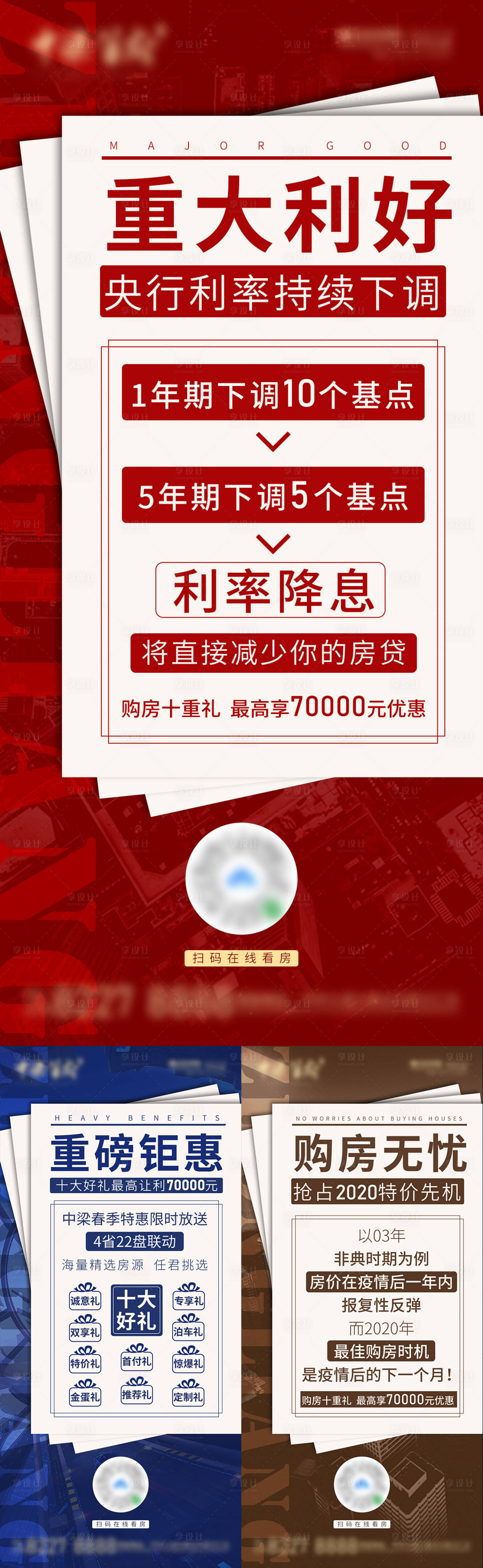 源文件下载【享设计】搜索编号：61440011933206471【地产政策利好系列海报】