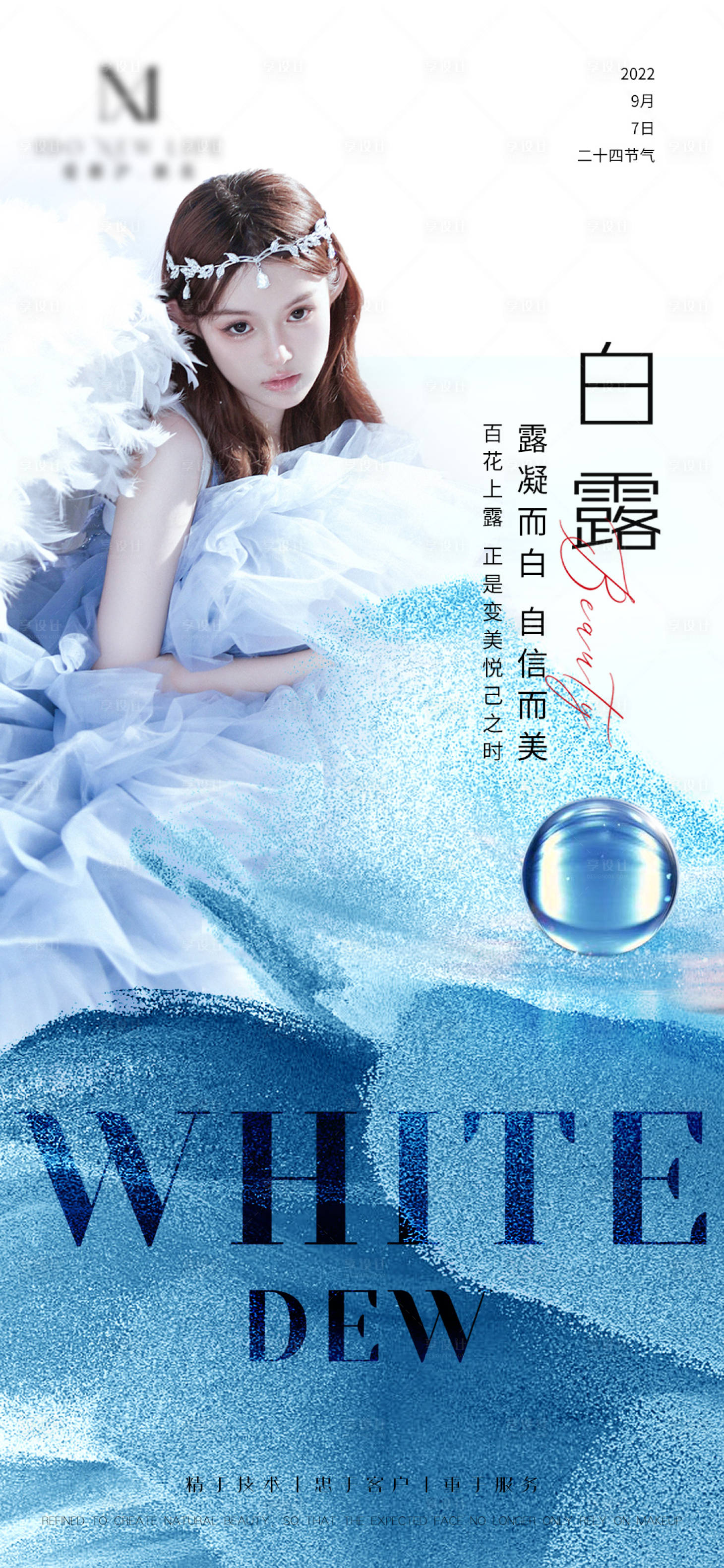 源文件下载【医美白露海报】编号：11280011941723035
