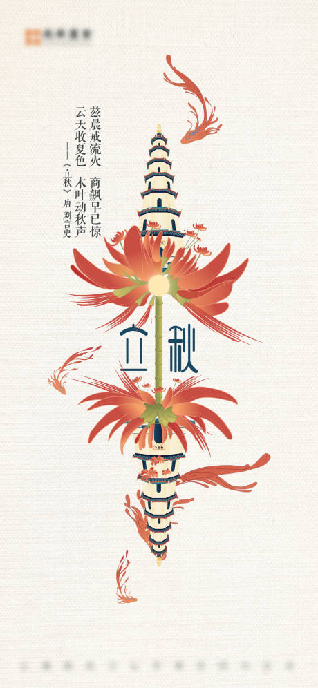 源文件下载【立秋中式海报】编号：53860011474973584