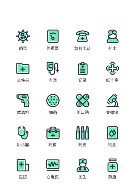 源文件下载【医疗类UI图标ICON图标】编号：82280011472608945