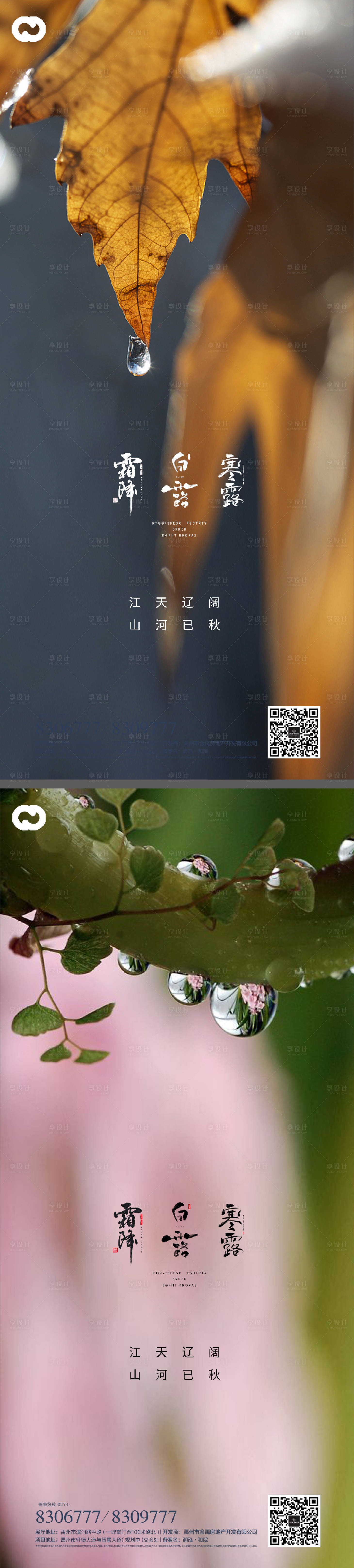 源文件下载【白露寒露霜降节日系列海报】编号：49730011905221100