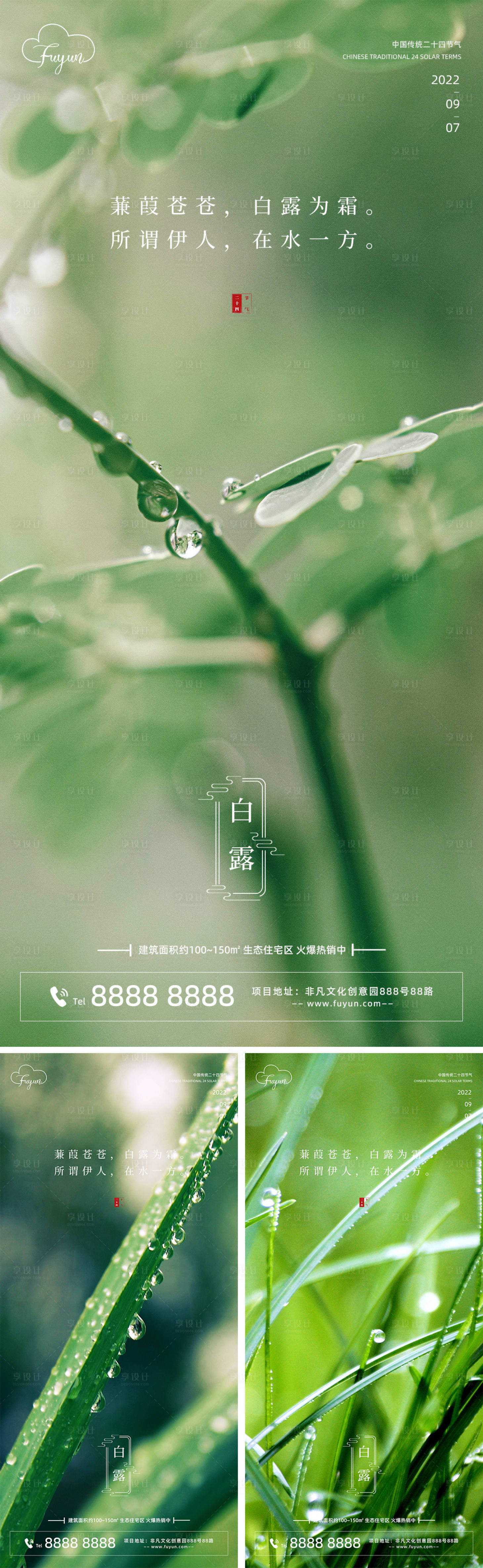源文件下载【白露节气海报】编号：62590011502976892