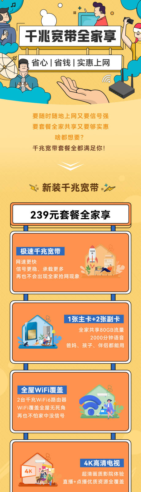 源文件下載【享設計】搜索編號：24430011566844264【千兆寬帶全家享長圖】