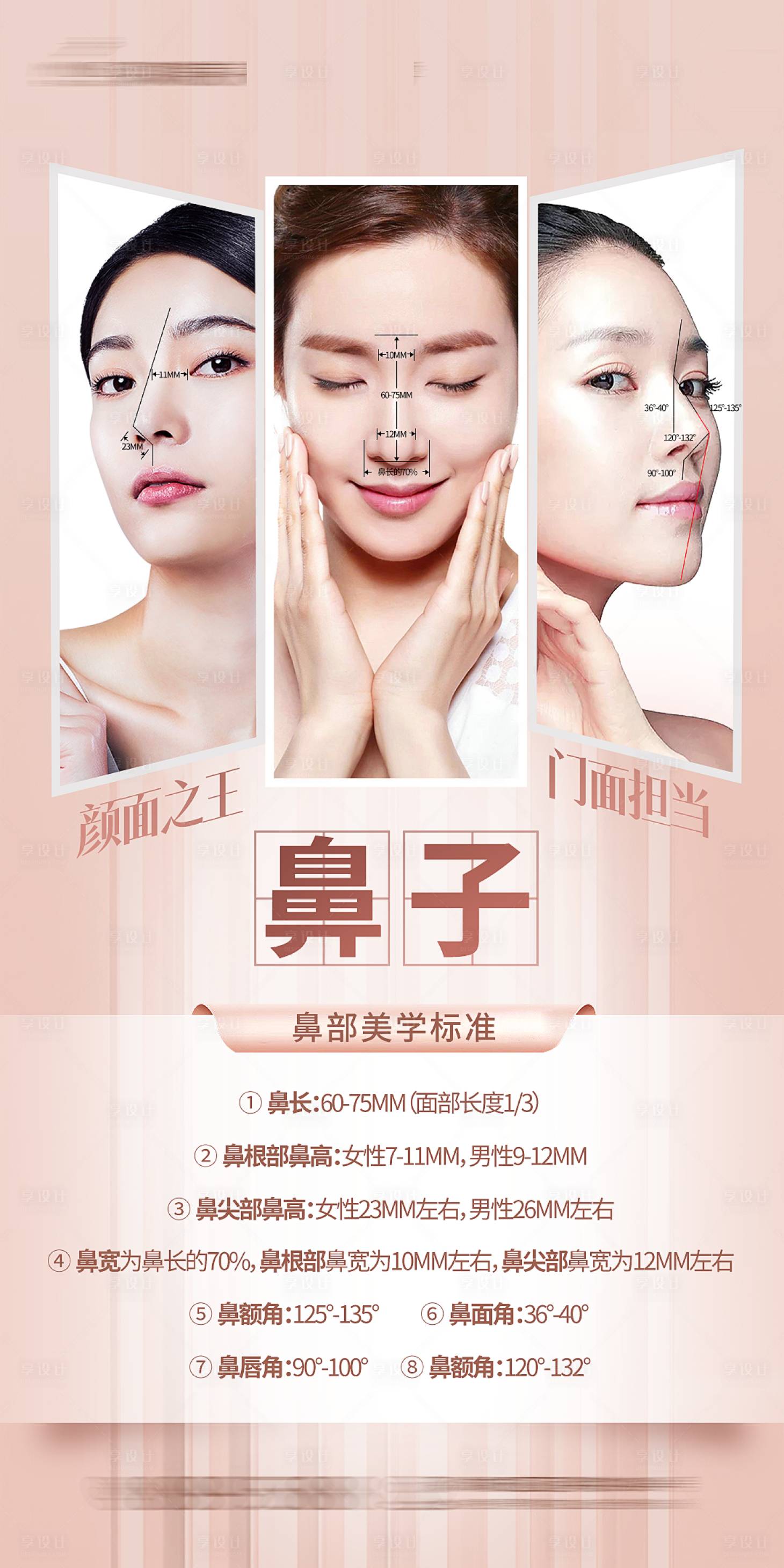 源文件下载【享设计】搜索编号：76640011756704235【鼻子整形海报】