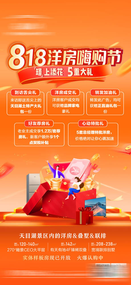 源文件下载【房地产洋房818购房节送家电五重礼】编号：15470011820686622