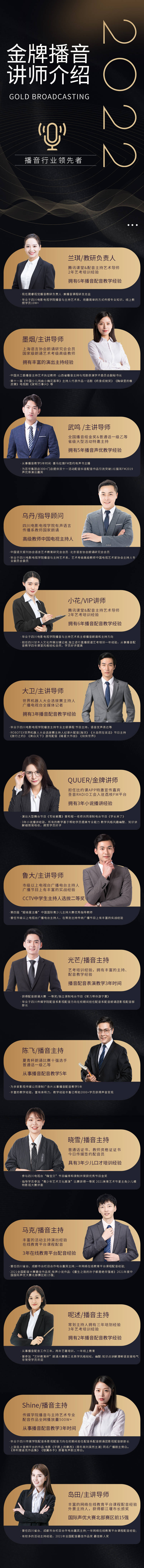 源文件下載【享設計】搜索編號：23610011448371723【播音講師介紹長圖】