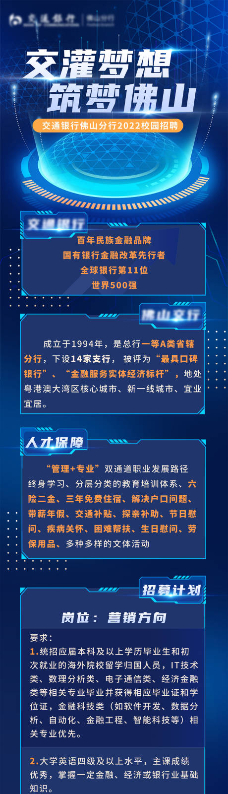 源文件下载【金融校招蓝金长图海报】编号：68540011888921257