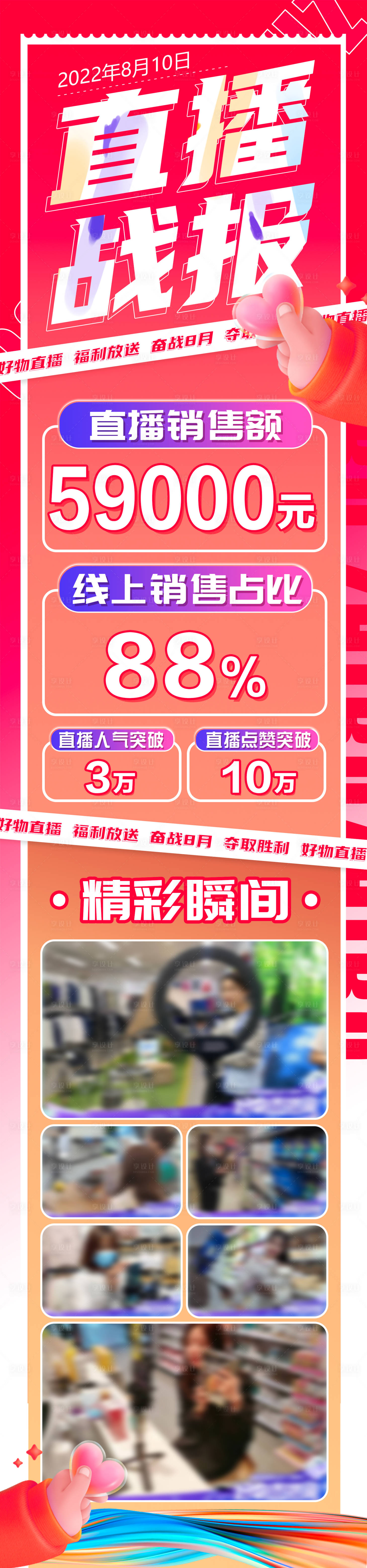 源文件下載【享設(shè)計(jì)】搜索編號(hào)：98210011932493860【商業(yè)直播戰(zhàn)報(bào)長圖】
