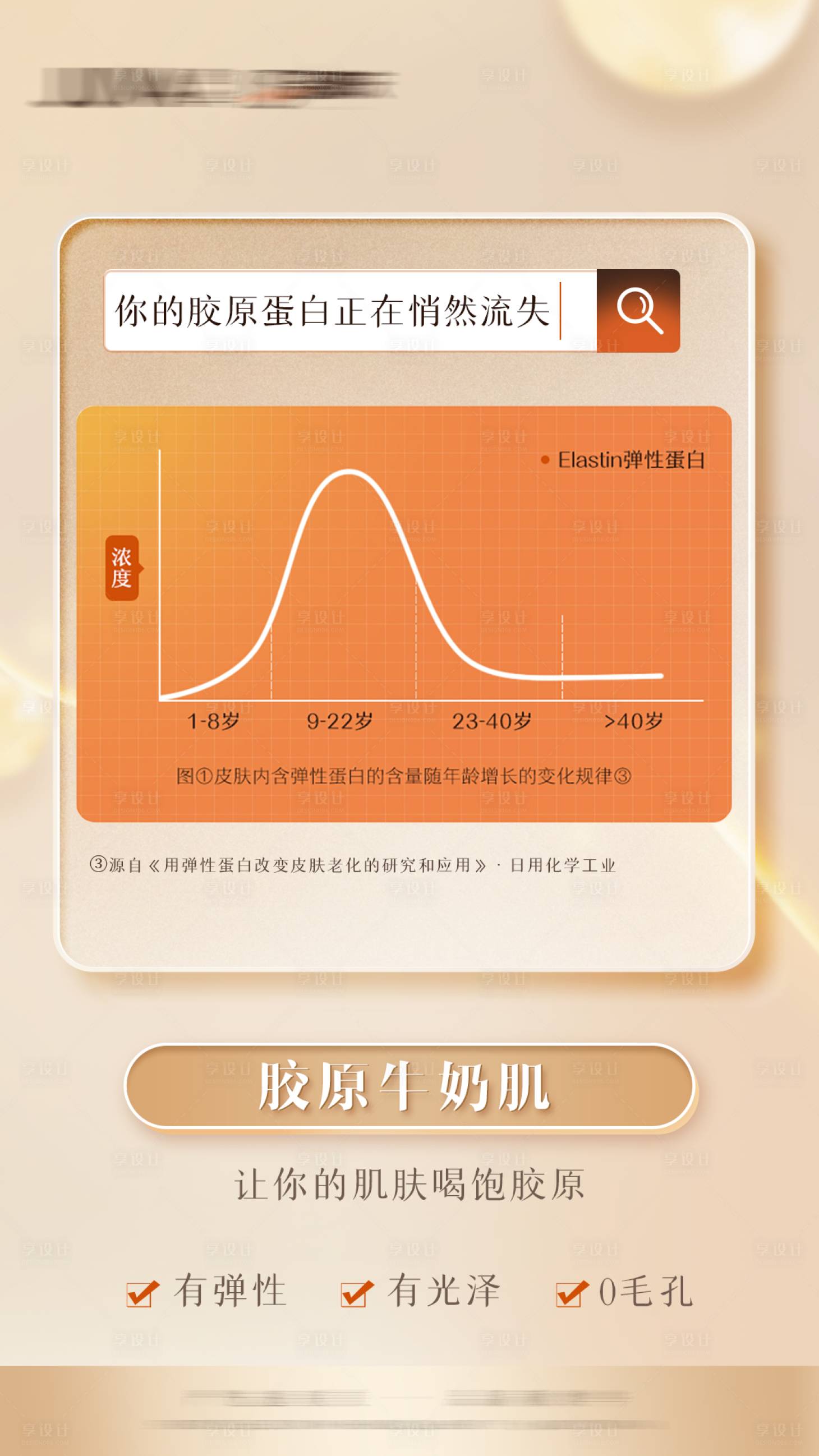 源文件下载【享设计】搜索编号：23950012383621975【医美胶原牛奶肌科普海报】