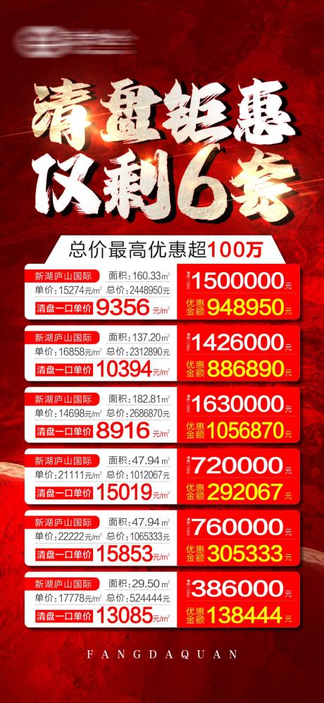 源文件下载【地产红金特价房海报】编号：20220921104246840