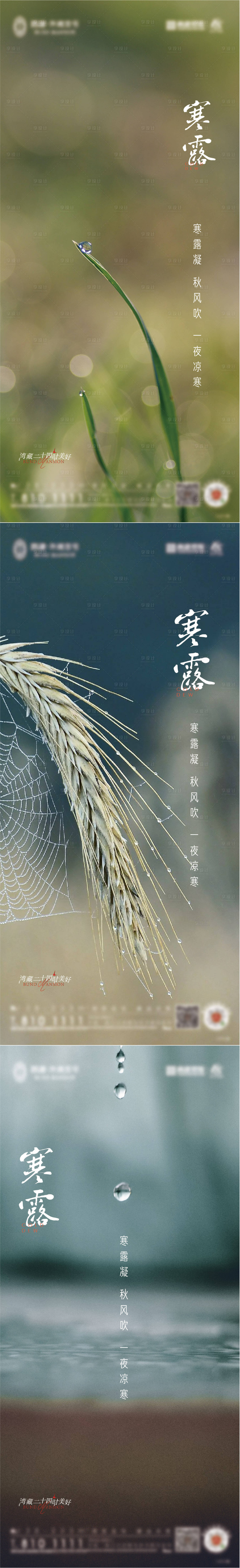 源文件下载【享设计】搜索编号：15260012407638196【寒露霜降节气意境系列海报】