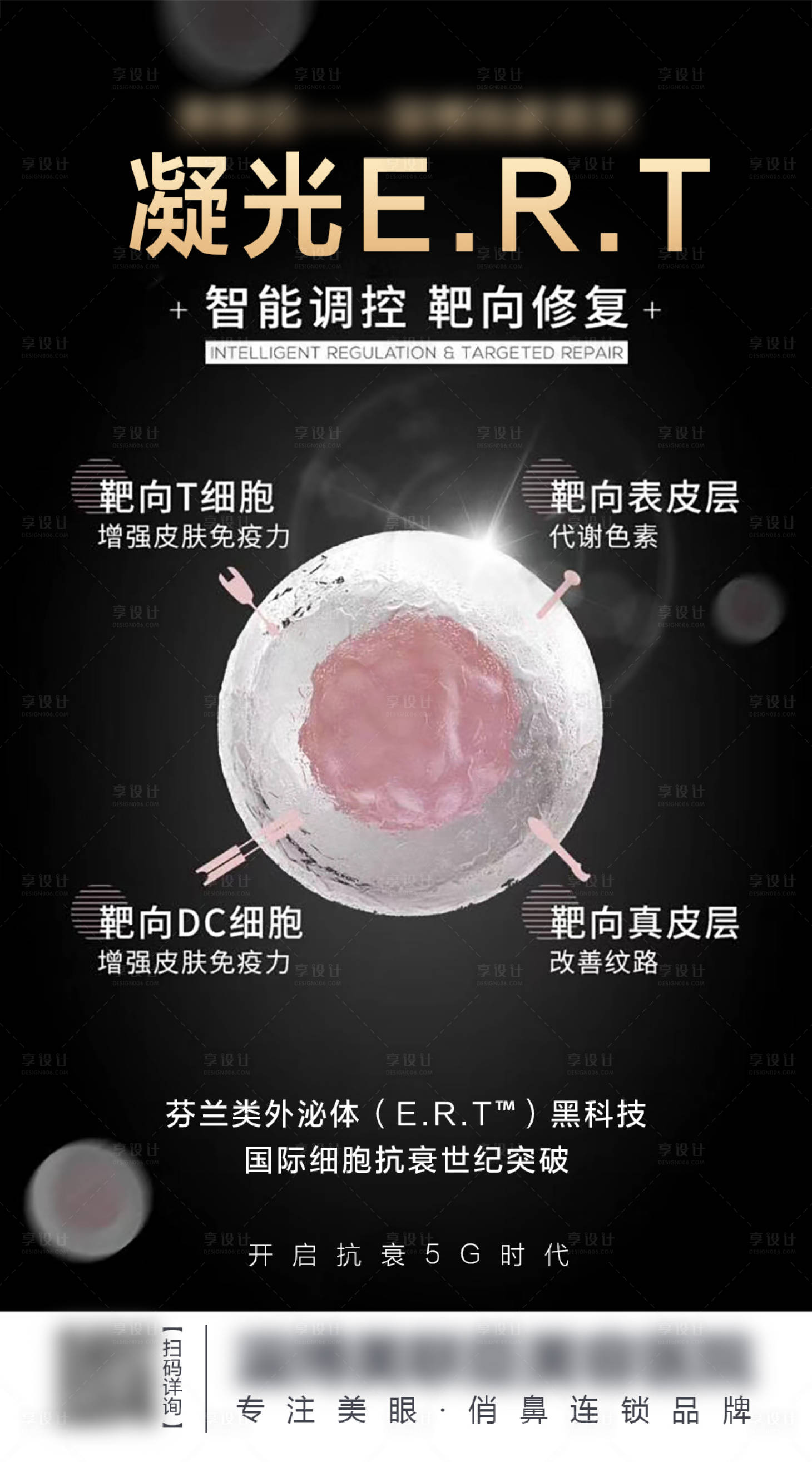 源文件下載【享設計】搜索編號：88080012432395636【凝光類分泌體黑科技海報】