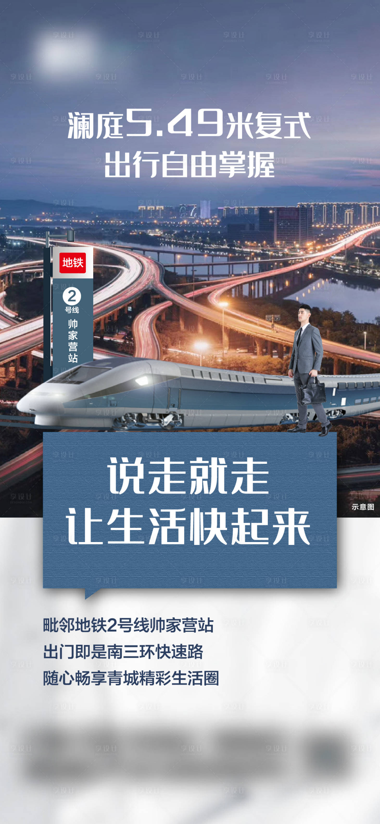 源文件下載【享設計】搜索編號：31470012396885186【交通配套價值點海報】
