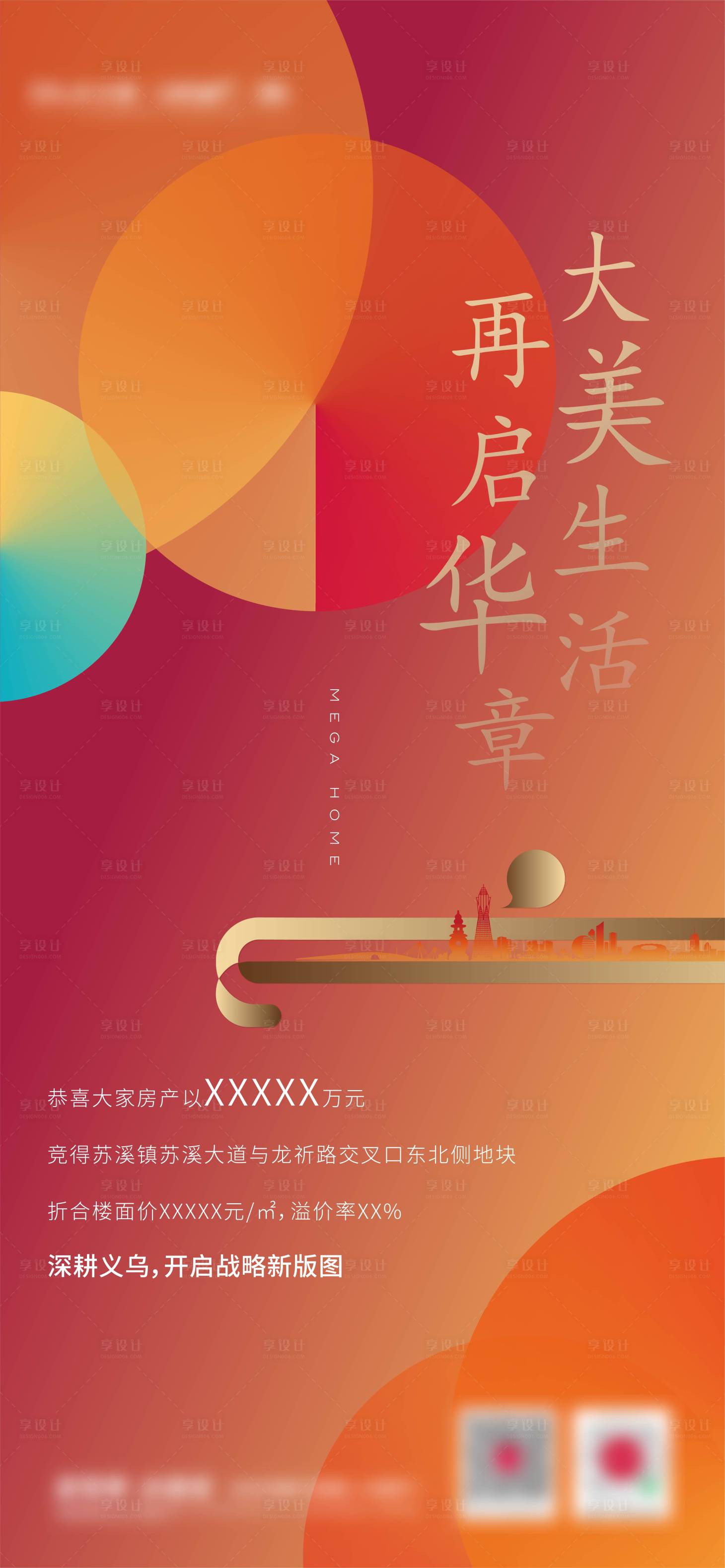源文件下載【享設計】搜索編號：43060012240231744【土拍喜報海報】