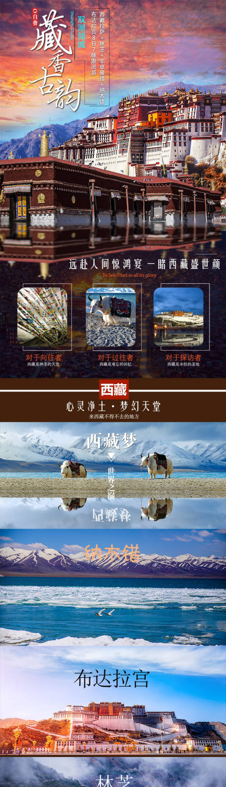 源文件下载【享设计】搜索编号：35990012413237138【西藏藏香古韵8天旅游长图】