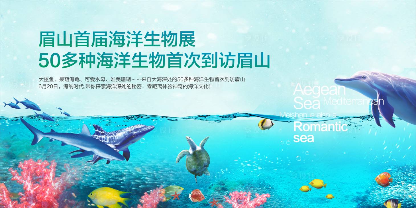 海洋生物展主画面-源文件【享设计】