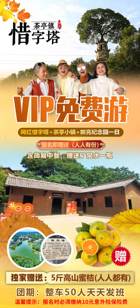 夕阳红VIP免费游旅游海报